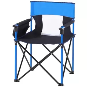 Image of Outsunny Portable Fishing Chair - Blue/Black