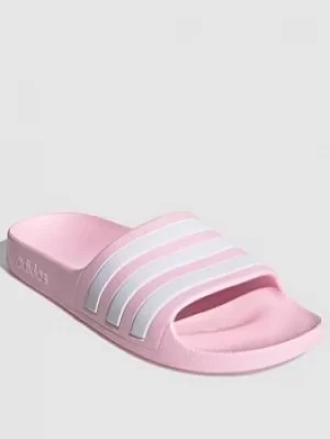 Image of adidas Kids Unisex Adilette K, Pink/White, Size 10