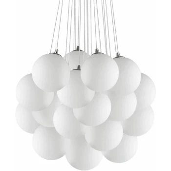 Image of Ideal Lux Mapa Bianco - 22 Light Large Cluster Pendant White, E14