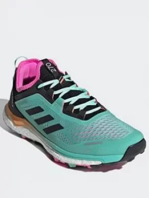 Image of adidas Terrex Agravic Flow Trail Running Shoes, Green/Black, Size 6, Women