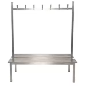 Image of Slingsby Aqua Duo Stainless Steel Changing Room Bench - Stainless Steel & 24 Hoo