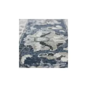 Image of Homespace Direct - Rug Da Vinci Blue/Grey 67x230cm Runner Rugs Traditional - Blue