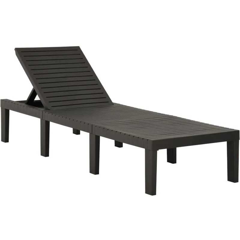 Image of VIDAXL Sun Lounger Plastic Anthracite vidaXL 8720286314500