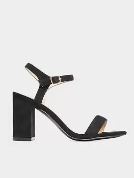 Image of Yours Block Heel Sandal - Black, Size Eee, Women