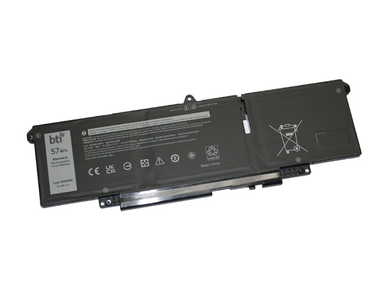 Image of BTI BTI Replacement 3-cell Battery for DELL LATITUDE 7340 7340 2-in-1 7440 7440 2-in-1 7450 7640 7640 2-in-1 WW8N8-BTI