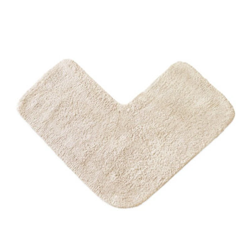 Image of Allure Bath Fashions Corner Shower Mat 100% Cotton - Stone
