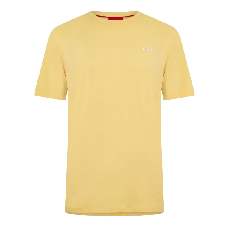 Image of Hugo Mens Short Sleeve Polo Shirt Medium Yellow male S