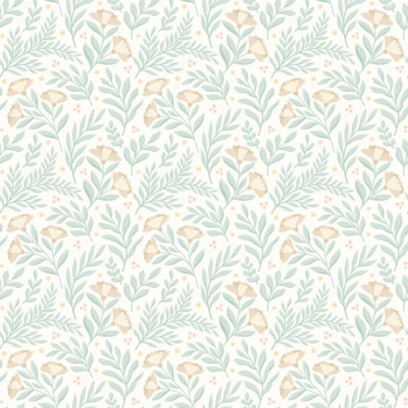 Image of Hoopla Walls Petite Posy Seafoam Smooth Matt Wallpaper