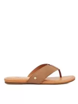Image of UGG Carey Flip Flops - Chestnut, Brown, Size 4, Women