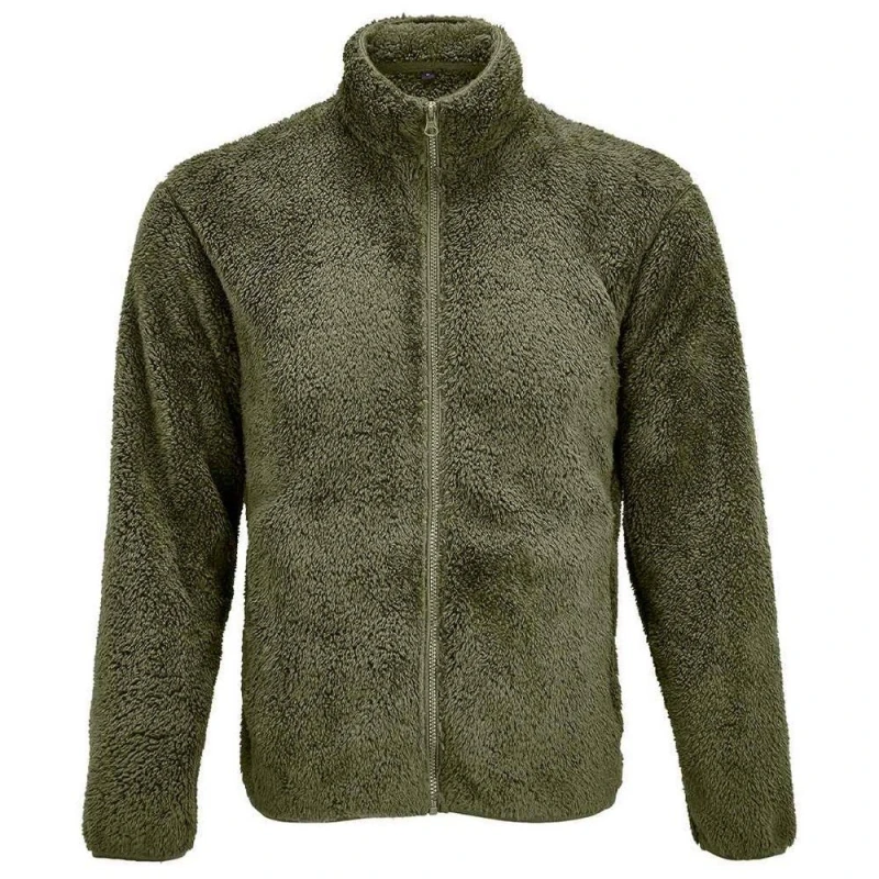 Image of SOL'S Mens Finch Fluffy Jacket in Bottle Green Size: XS Bottle Green Male XS