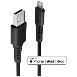 Image of LINDY USB cable USB 2.0 USB-A plug, Apple Lightning plug 3m Black 31322