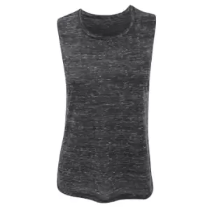 Image of Bella Ladies/Womens Flowy Scoop Muscle Tee / Sleeveless Vest Top (XL) (Black Marble)