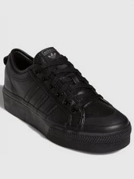 Image of Adidas Originals Nizza Platform Leather - Black