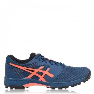 Image of Asics Field Ultimate FF Hockey Shoe - Mako Blue/Coral