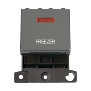 Image of Click Scolmore MiniGrid 20A Double-Pole Ingot & Neon Freezer Switch Black Nickel - MD023BN-FZ
