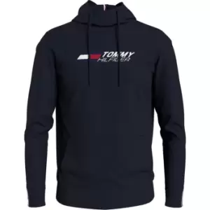 Image of Tommy Sport Hilfiger Logo Hoodie - Blue