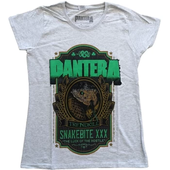 Image of Pantera - Snakebite XXX Label Womens Medium T-Shirt - grey