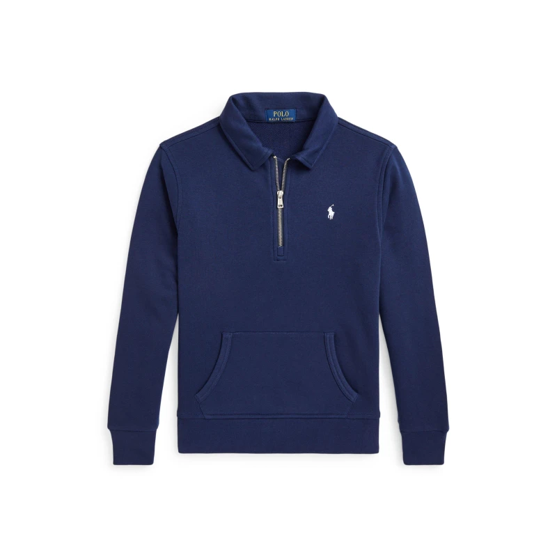 Image of POLO RALPH LAUREN Quarter Zip Top Juniors - Blue Blue 7 - 8 Years