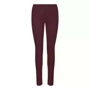 Image of AWDis Just Cool Womens Girlie Workout Leggings (M) (Burgundy)