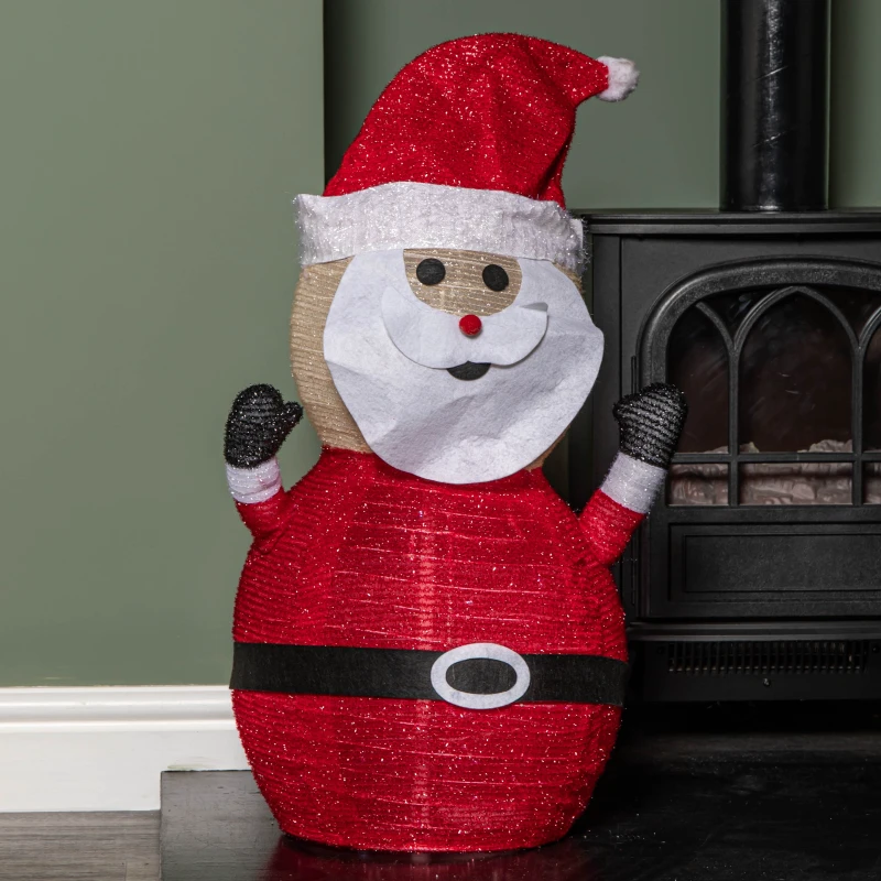 Image of 70cm Battery Operated Pop up Christmas Santa with Static & Flashing White LEDs