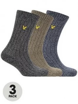 Image of Lyle & Scott Mcgill 3 Pack Melange Sock - Multi
