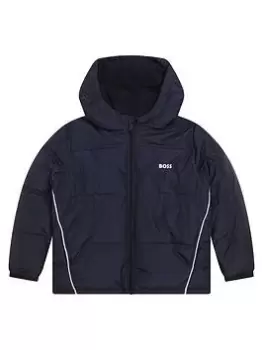 Image of BOSS Baby Boys Padded Coat - Navy, Size Age: 18 Months