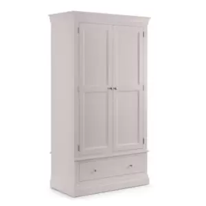 Image of Julian Bowen Clermont 2 Door 1 Drawer Wardrobe Light Grey