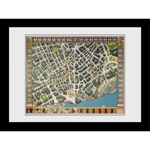 Image of Transport For London Stylised Map 60 x 80 Framed Collector Print
