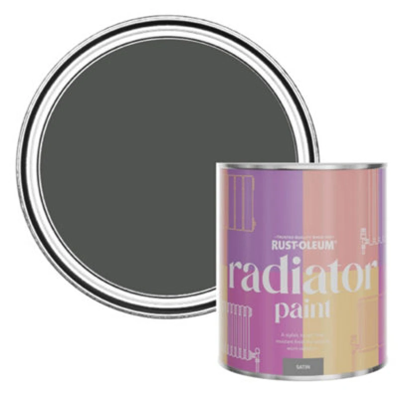 Image of Rust-Oleum Radiator Paint Graphite Satin 750Ml Grey WCL5W Unisex