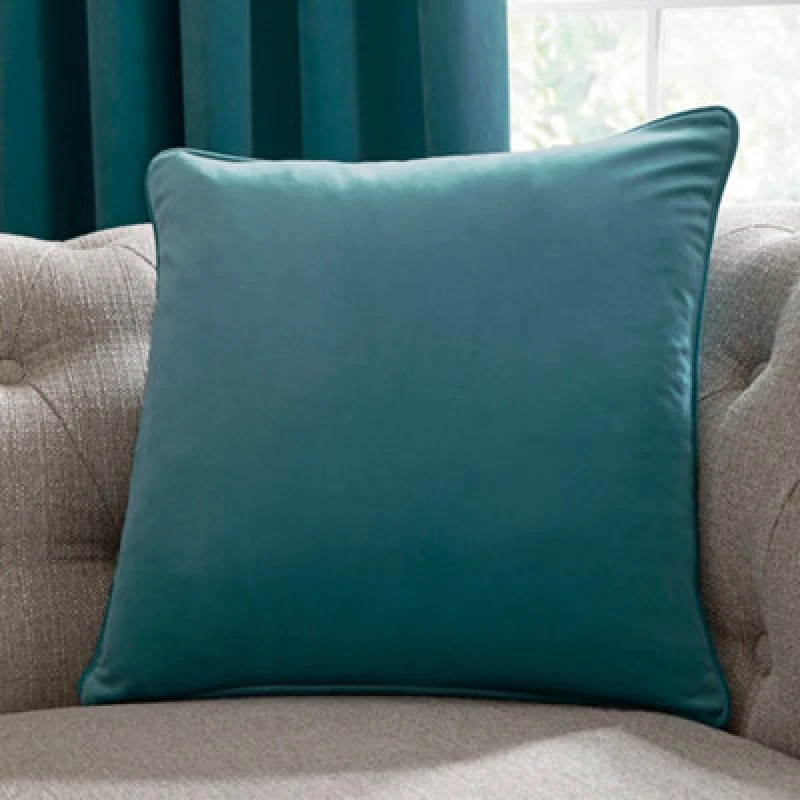 Image of Laurence Llewelyn-Bowen Montrose Velvet Filled Cushion 43cm x 43cm Teal