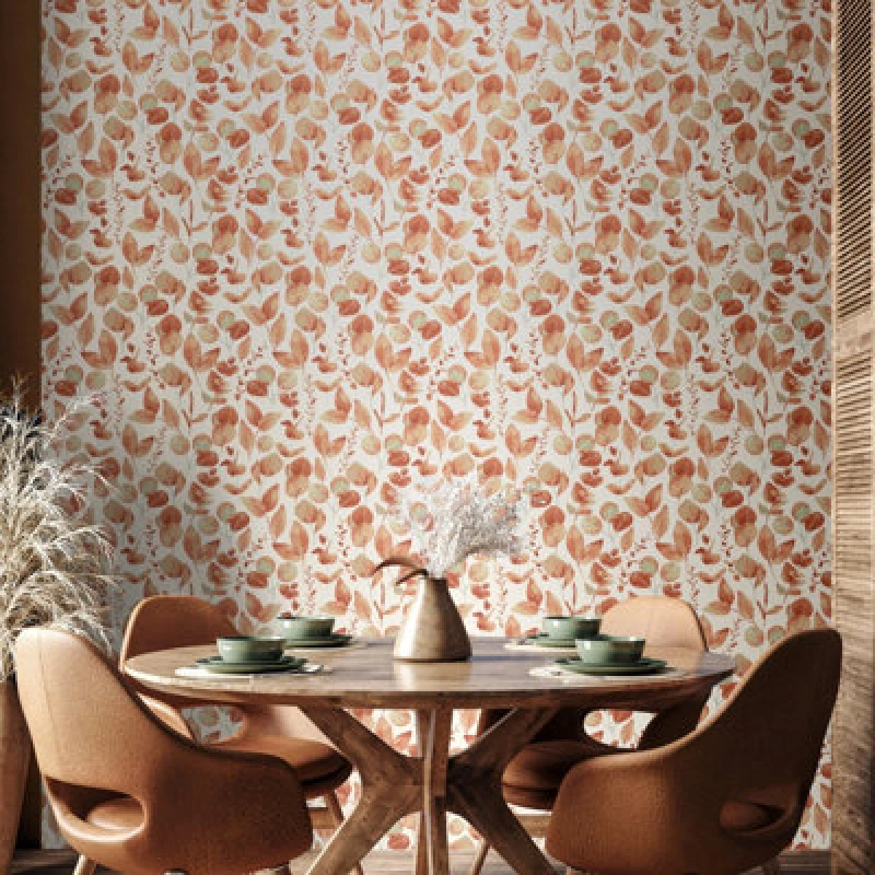 Image of Hoopla Walls Watercolour Leaves - Tuscan Mix 10M Wallpaper