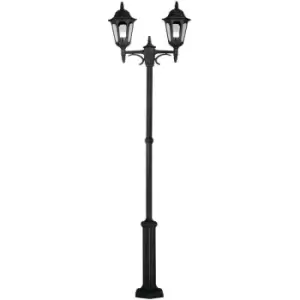 Image of Elstead Parish - 2 Light Twin Outdoor Post Lantern Black IP44, E27