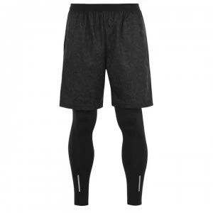 Image of Karrimor X Lite 2 in 1 Running Tights Mens - Black AOP