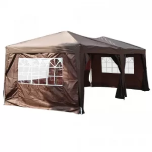 Image of Outsunny Pop Up Gazebo Marquee, size(6m x 3m)-Coffee