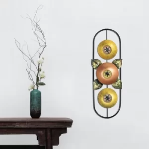 Image of Flower 4 Multicolor Decorative Metal Wall Accessory