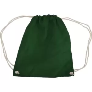 Image of Westford Mill - Cotton Gymsac Bag - 12 Litres (Pack of 2) (One Size) (Bottle Green)