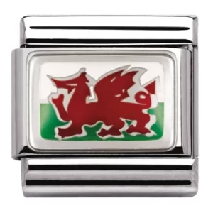 Image of Nomination CLASSIC Silvershine Flags Wales Charm 330207/02