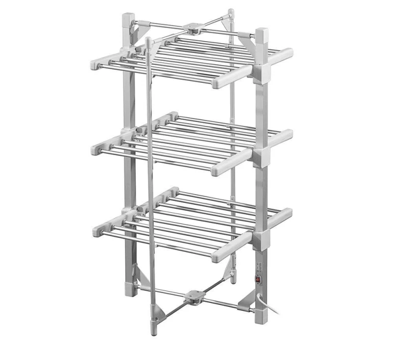 Image of Daewoo Daewoo 3-Tier Heated Airer with Cover, 300W, 30kg Capacity in Grey Grey One Size Unisex 5024996979954