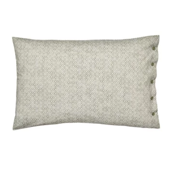 Image of Bedeck of Belfast Yuna Standard Pillowcase Pairs - Sage/White