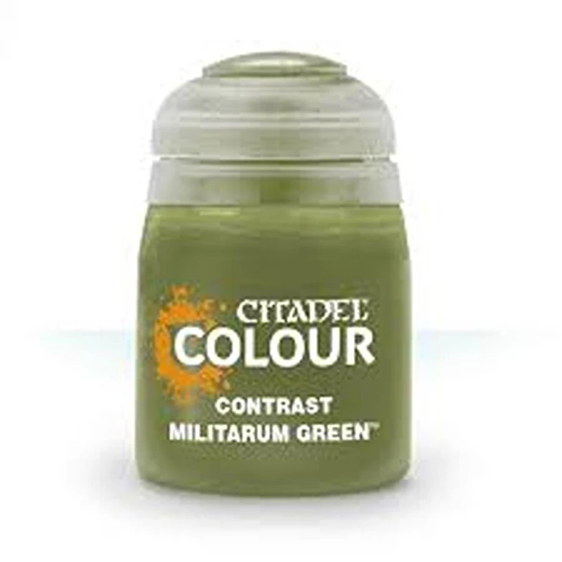 Image of Citadel Games Workshop Colour Contrast: Militarum Green (18ml) Paint Multi