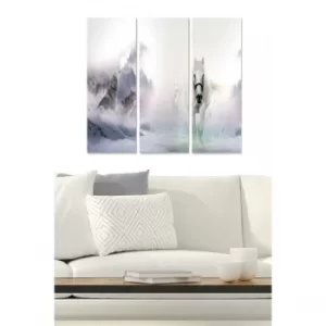 Image of MDF3007498 Multicolor Decorative MDF Painting (3 Pieces)