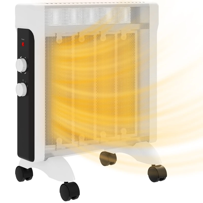 Image of HOMCOM 2000W Panel Heater, Electric Space Heater for Home, White 820-415V70WT