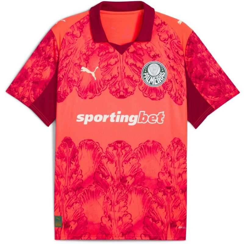 Image of Puma x KidsSuper Palmeiras Goalkeeper Shirt 2025 2026 Adults Glowing Red male S