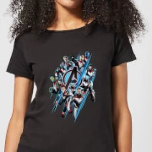 Image of Avengers: Endgame Logo Team Womens T-Shirt - Black - S