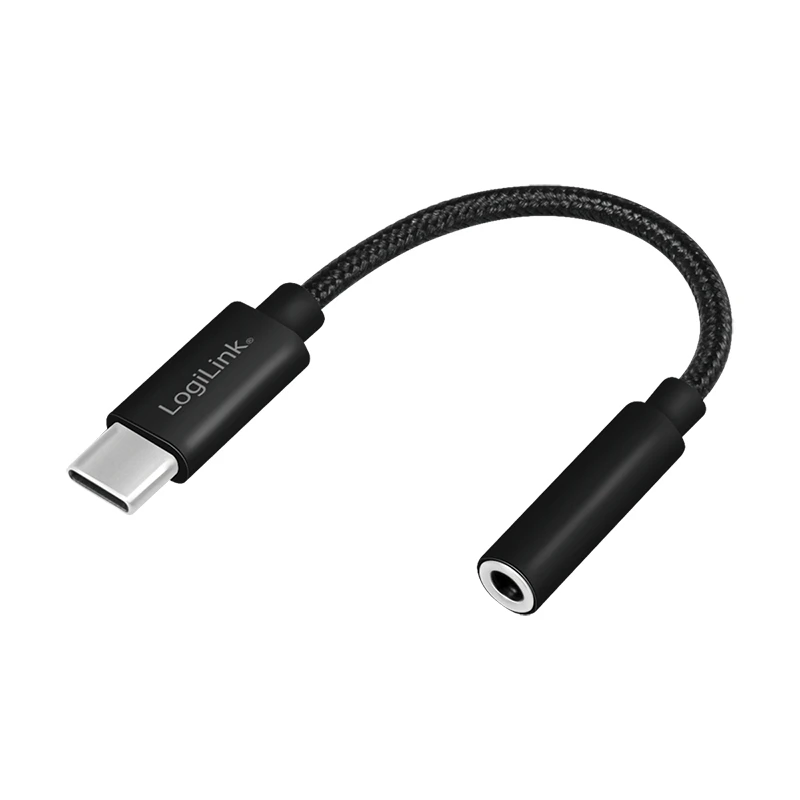 Image of LogiLink USB Type-C cable to 3.5mm audio jack adapter. 13 cm