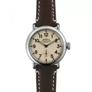 Image of Shinola Runwell 36mm Dark Coffee Leather Strap Watch