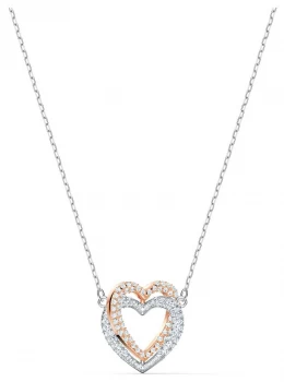 Image of Swarovski Infinity Heart Necklace White Mixed Metal Jewellery