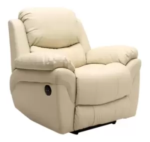 Image of Madison cream automatic leather recliner chair