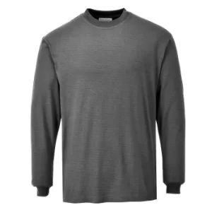 Image of Modaflame Mens Flame Resistant Antistatic T-Shirt Grey S