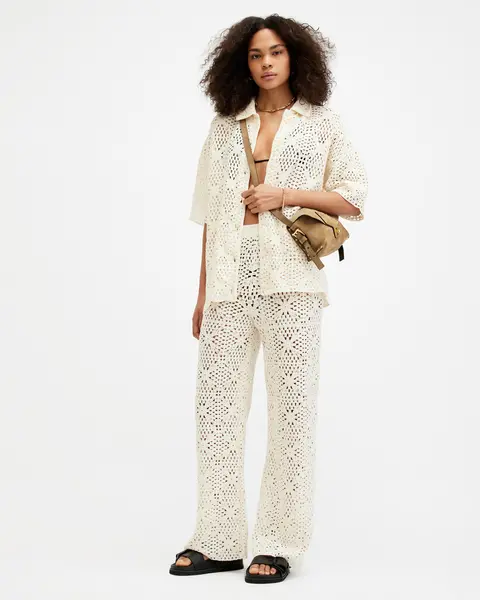 Image of AllSaints Milly Crochet Trousers
